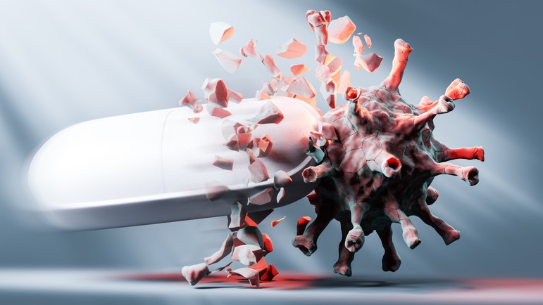 Effective,Drug,,Medicine,Against,Coronavirus,Covid-19.,Treatment,Research,,Hope,For