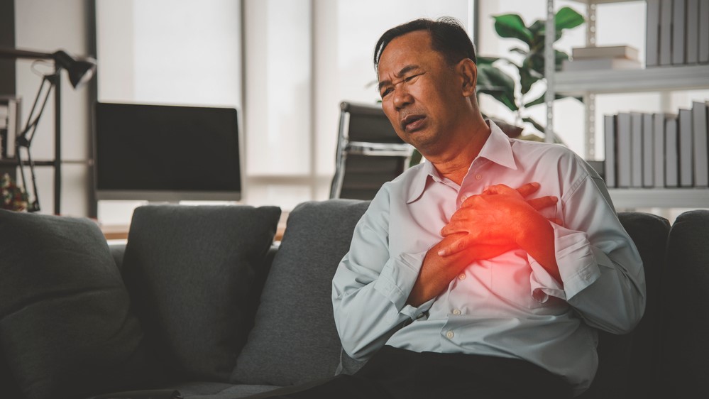 Sick,Senior,Severe,Ischemic,Heart,Disease,In,The,Home,During