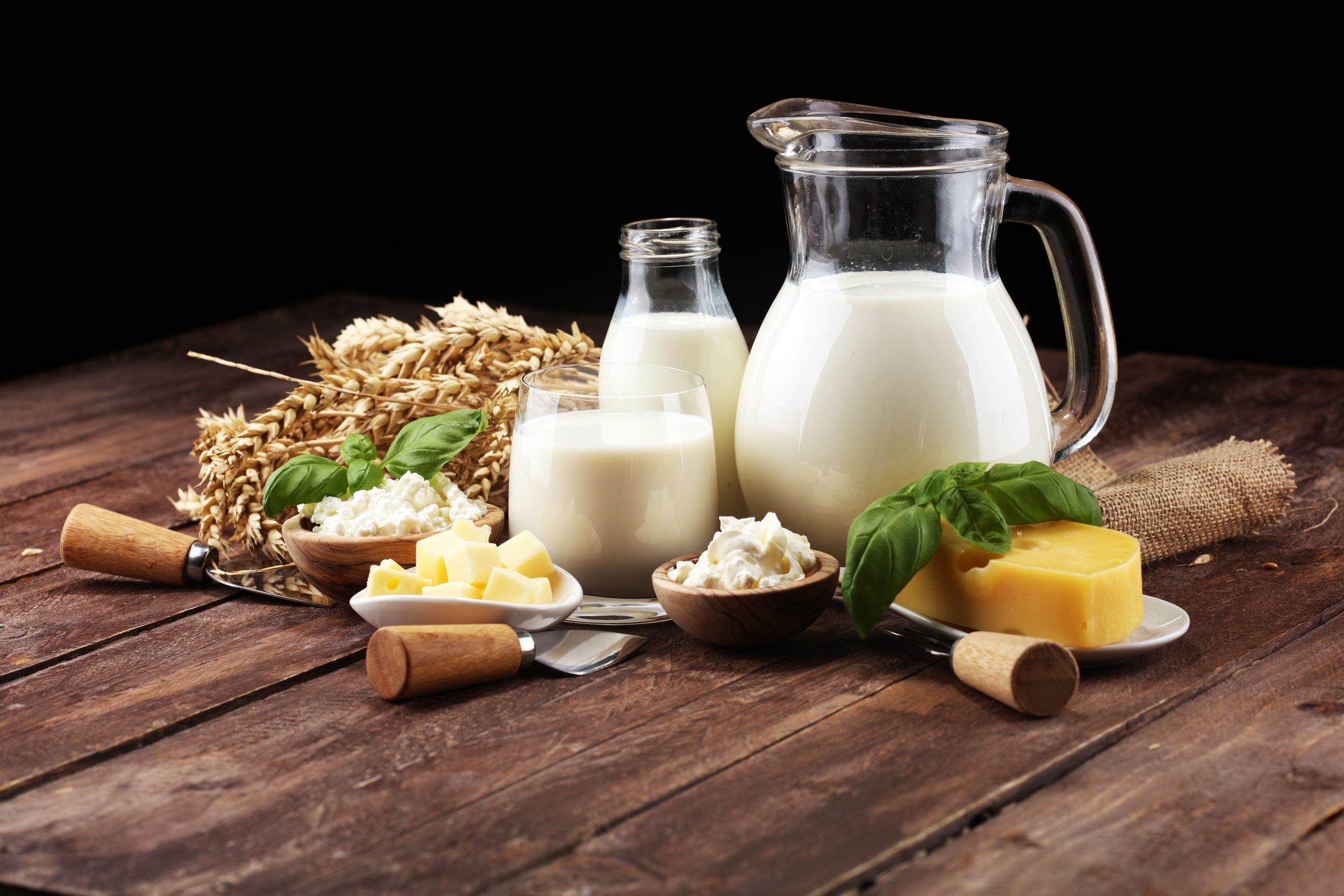 Milk,Products.,Tasty,Healthy,Dairy,Products,On,A,Table,And