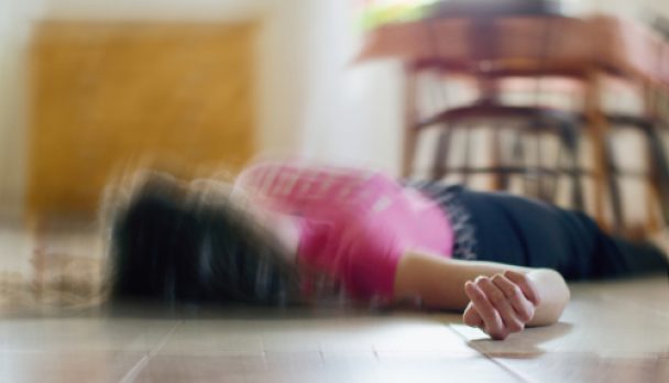 Woman,Lying,On,The,Floor,At,Home,,Epilepsy,,Unconsciousness,,Faint,